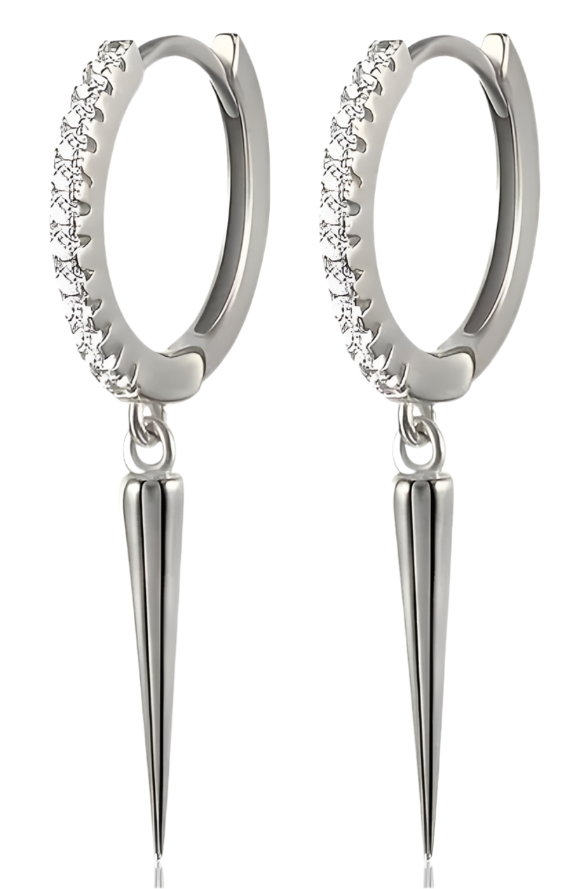 Shine and Spikes Huggie Earrings