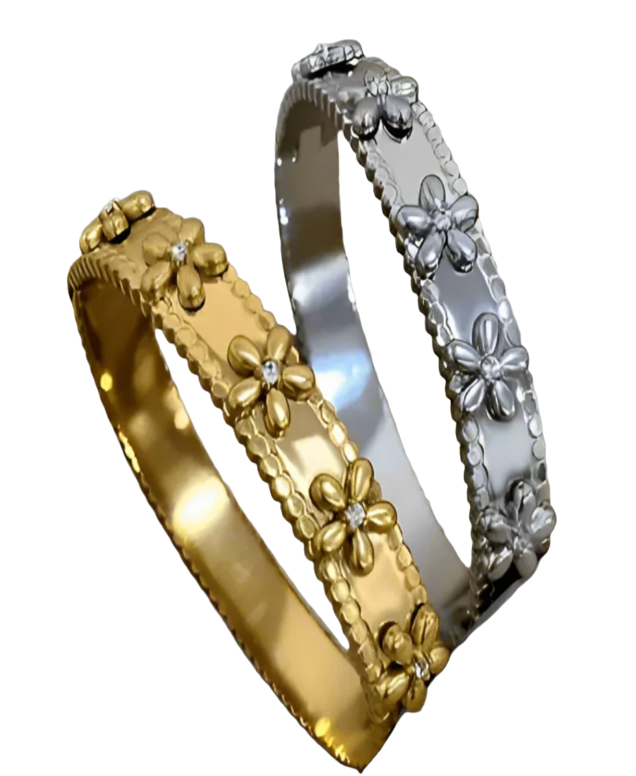 Blake Floral Bangle - Bex and Laine