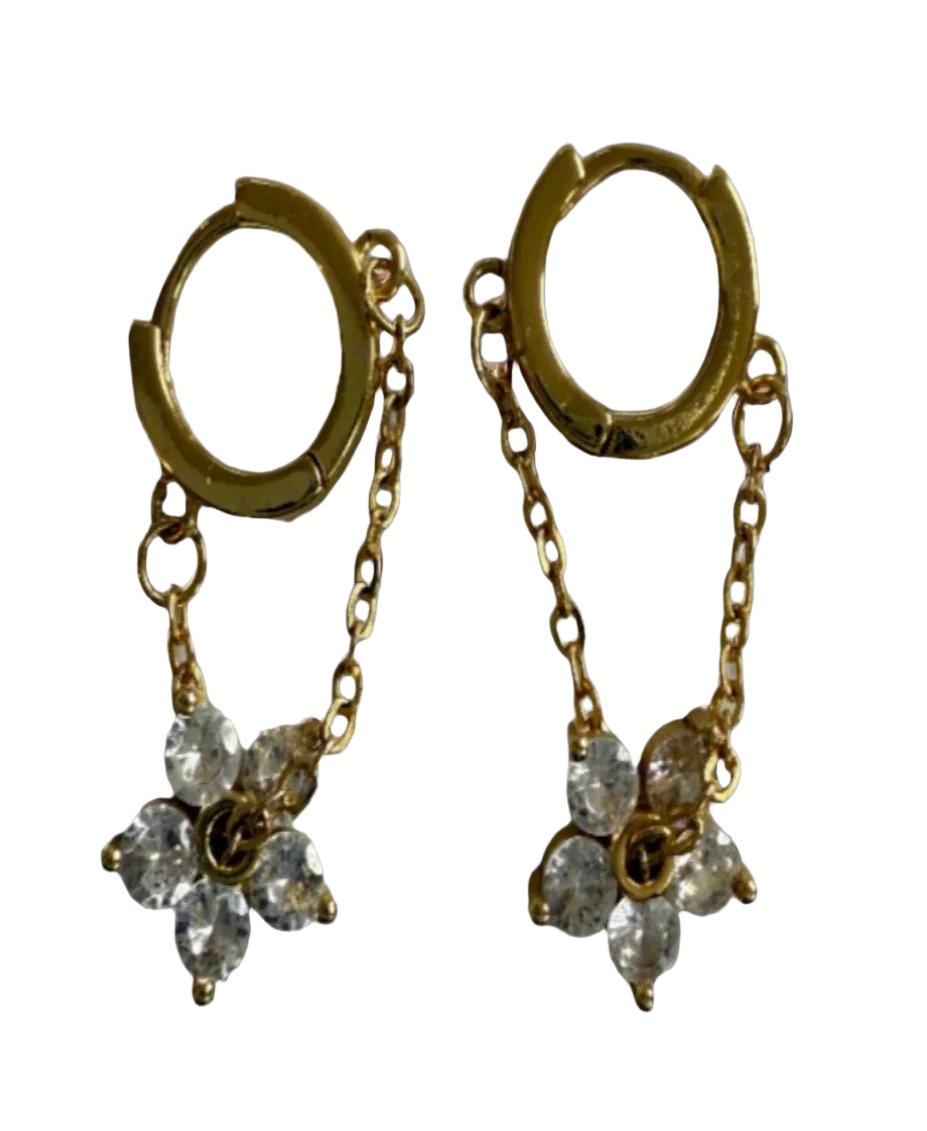 Brittany Dangling Huggie Earrings