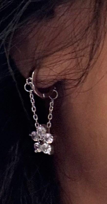 Brittany Dangling Huggie Earrings